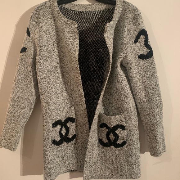 Gray Knit Cardigan Sweater - Picture 2 of 3